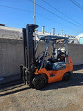 Toyota 7FGU35 Forklift – 6,000 lb Capacity | LPG Propane | 3-Stage Mast w/ Side Shift